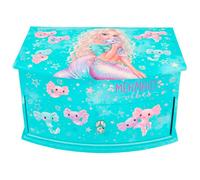 Depesche Petite boîte à bijoux TOPModel Mermaid 12440 turquoise, motif sirène, miroir, charnière