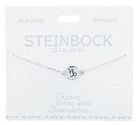 Depesche Bracelet pour Femme avec Le Signe du Zodiaque Capricorne en plaqué Argent, Longueur Variable (15 à 20 cm), idéal comme Cadeau pour Votre Amoureuse, Petite Amie, épouse