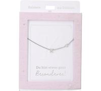 Depesche Collier pour femme avec pendentif en forme de cœur, argenté ou doré, réglable de 42 à 47 cm, disponible en différentes variantes avec symboles, lettres ou signes du zodiaque, Filigran, Acier