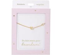 Depesche Collier pour femme avec pendentif en forme de cœur, argenté ou doré, réglable de 42 à 47 cm, disponible en différentes variantes avec symboles, lettres ou signes du zodiaque, Filigran, Acier