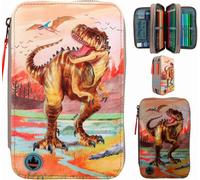 Dino World Led Khaki Brown (412381) Triple Pocket Pencil Case Multicolore Homme