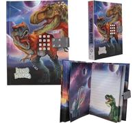Depesche 13581 Dino World - Journal Intime avec Code chiffré et Son, Livre en Bleu et Violet, avec Motif -T-Rex et 192 Pages lignées