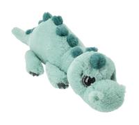 Depesche Dino World Peluche Dinosaure couché, Vert Clair | Dinosaure en peluche avec fourrure douce, yeux argentés scintillants et mignons secs - Environ Peluche de 50 cm, 14349