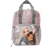 Depesche 13318 TOPModel My BFF - Sac à Dos en Rose et Gris, avec Motif de Mannequin et Paillettes, Sac avec Bretelles réglables