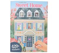 Depesche Livre d'autocollants Create Your Sweet Home avec 24 pages pour concevoir différentes pièces, plus de 420 autocollants inclus - 13806