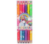 Depesche 6243 Ylvi - Set de 6 Crayons de Couleur Doubles épais dans Une Trousse, en Tout 12 Belles Couleurs
