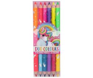 Depesche- Lot de 6 Crayons Ylvi & The Minimoomis de 2 Couleurs, 6243, coloré