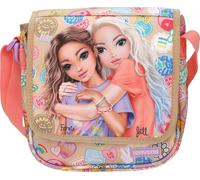 Depesche 13288 TOPModel Girl Power - Petit Sac à bandoulière en Beige, avec Motif de modèle et Lots colorés, Sac à Main avec Sangle réglable