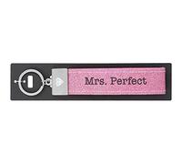 Depesche Porte-clés en Feutre avec Boucle en métal gravé et imprimé emblématique Mrs Perfect - Rose - 18,7 x 4,4 x 1 cm