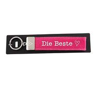 Depesche- Porte-clés en Feutre, avec Fermoir en métal gravé et imprimé emblématique-Le Meilleur Rose, Environ 18,7 x 4,4 x 1 cm Lettre, 10054765, White, Normal