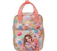 Depesche 13291 TOPModel Girl Power - Sac à Dos en Beige, avec Motif de modèle et Lots colorés, Sac avec Bretelles réglables