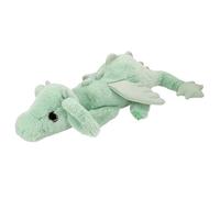 Depesche Snukis Peluche Dragon couché | Dragon en peluche avec fourrure douce vert clair, yeux scintillants argentés et jolies dents, environ Peluche 65 cm, 14438