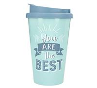 Depesche To-Go 2180.044 Gobelet en plastique avec inscription « You are the Best » Bleu/multicolore 350 ml