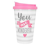 Depesche to-Go 2180.047 Gobelet en Plastique avec Inscription « You are Wonderful » Multicolore 350 ML