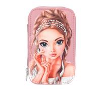 Depesche TOPModel 12526 Boîte à bijoux avec fermeture éclair Rose à paillettes