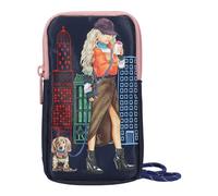 Depesche TOPModel 12619 TOPModel City Girls Étui à bandoulière pour smartphone avec fermeture éclair et dragonne Bleu foncé