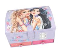 Depesche 13141 TOPModel-Grande violet clair, avec motif de mannequin et détails colorés, boîte à bijoux avec code, son et miroir, multicolore, Large