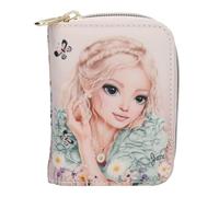 Depesche 13310 TOPModel Summer Feeling - Porte-Monnaie en Rose, avec Motif de Mannequin et Fleurs, Porte-Monnaie avec Fermeture Velcro