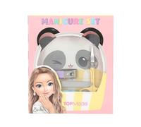 Depesche TOPModel 14119 Candy Glam Kit de manucure coloré avec Ciseaux à Ongles, Coupe-Ongles, Lime à Ongles et Repousse-cuticules, avec Pochette Panda