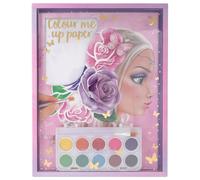 DEPESCHE TOPModel Colour me up Boîte de peinture à l'eau 10 feuilles de papier aquarelle, 2 pinceaux et un mode d'emploi clair avec la théorie des couleurs