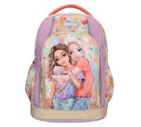 Depesche Sac à dos TOPModel Girl Power 13285 Beige et violet – motif, bretelles réglables