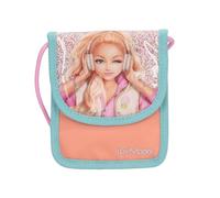 Depesche TopModel Music 14109 Sac de poitrine en rose, abricot et turquoise, avec motif modèle et paillettes, sac à bandoulière avec fermeture et de nombreux compartiments