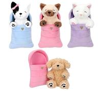 Depesche Peluche TOPModel 0413146 – Chiens et chats dans un sac de couchage, différents designs