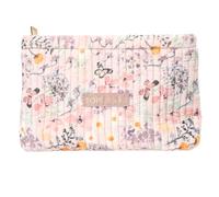 Depesche 13309 TOPModel Summer Feeling - Trousse de Maquillage Rose, avec Motif de Fleurs et de Papillons, surpiqûres