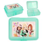 Depesche TOPModel Wild 12901 Boîte à Sandwich en Turquoise Semi-Transparente, avec Motif modèle, boîte à Lunch avec Compartiment Principal et Carte de séparation utilisable