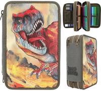depesche vertrie Dino World trousse à crayons 3 compartiments avec effet 3D vert Autres