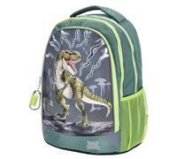Depesche Sac à dos d'écolier Dino World Reflector vert, multicolore, Taille unique, Sac à bandoulière