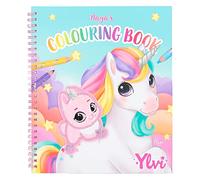 Depesche Ylvi 12492 Livre de coloriage avec 40 pages pour créer des motifs licorne, feuille d'autocollants et décoration à paillettes, multicolore