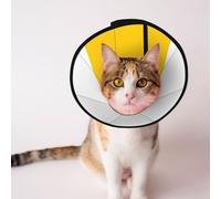 Depets Collier conique souple pour chien avec drapeau de Silésie - Collier de récupération réglable pour chats, chatons, lapins, collier élisabéthain confortable