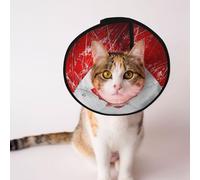 Depets Collier conique souple pour chien Motif drapeau du Canada rétro réglable Collier électrique pour chats, chatons, lapins, collier élisabéthain confortable