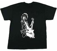 depi Men's Jimmy Page 90s Gift Birthday T-Shirt Black L