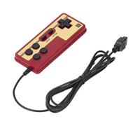 Depisuta 1 Pièce Filaire 8 Bits TV Rouge et Blanc Machine Contrôleur de Jeu Vidéo, 9 Broches Mini Console Classique D'enfance Poignée Gampad,Contrôleur de Jeu Filaire,Cadeaux D'anniversaire