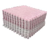 Depisuta 10 Pièces de Tapis en Mousse Pelucheuse avec Fonction Découpable, Design de Verrouillage de Couleur, Matériau Antidérapant et Doux pour la Peau, adapté au Salon ou à la Chambre à Coucher