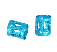 Depisuta 100pcs Hair Braid Anneaux Cuff Styling Tools - Nouveaux Perles de Tressage de Cheveux Colorés Décoration pour Coiffures Uniques (BLUE)