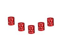 Depisuta 100pcs Hair Braid Anneaux Cuff Styling Tools - Nouveaux Perles de Tressage de Cheveux Colorés Décoration pour Coiffures Uniques (rouge)