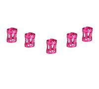 Depisuta 100pcs Hair Braid Anneaux Cuff Styling Tools - Nouveaux Perles de Tressage de Cheveux Colorés Décoration pour Coiffures Uniques (Rose rouge)