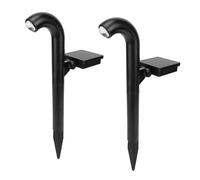 Depisuta 2Pcs Spots Solaires, Projecteur Solaire à Capteur de Lumière Intelligent, Lampes Solaires de Spot de Jardin à Énergie Solaire pour Voie de Garage de Cour de Paysage Extérieur (lumière