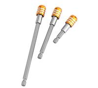 Depisuta 3pcs Bites D'extension du Support de Bits Magnétiques Strong Magnétoconductivité Facile à Utiliser Socket Hex SHANK 6.35 Mm 1/4 Universal pour les Tournevis électriques Ensemble Jaune Rouge