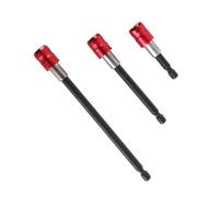 Depisuta 3pcs Bites D'extension du Support de Bits Magnétiques Strong Magnétoconductivité Facile à Utiliser Socket Hex SHANK 6.35 Mm 1/4 Universal pour les Tournevis électriques Ensemble Jaune Rouge
