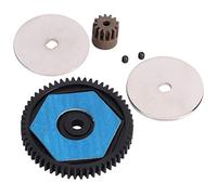 Depisuta Accessoires de Mise à Niveau D'engrenage Droit 56T pour Modèle de Voiture Axial SCX10 RC, Ensemble D'engrenages de Moteur Durable et au Design Exquis pour une Installation Facile, Noir, 1 Jeu