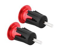 Depisuta Aluminium Alloy Bike Grodbar Grip End Cap Gurn pour la Prévention et la Décoration de la Poussière, Accessoire de Vélo Durable pour le Remplacement des Poignées du Guidon, Noir // Rouge /