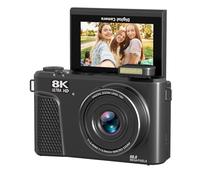 Depisuta Appareil Photo numérique 88MP 8K pour la Photographie, 18X Zoom Autofocus Caméra avec écran basculable de 3 Pouces à 180°, Objectif Grand Angle, Carte mémoire 32 Go (Black)