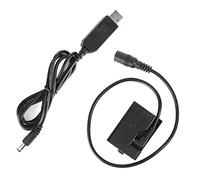 Depisuta Batterie Factice de Décodage Complet USB vers ACK-E10 pour Caméra Rebel T3/T5/T6/T7/T100, Protection Contre Les Courts-Circuits, Noir