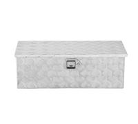 Depisuta Boîte à Outils de Lit de Camion, 64L Imperrofing Powder Rebating High Strength Aluminium, Organisateur de Stockage avec Serrure Touches de Poignée Robustes, Boîte à Outils (SILVER)
