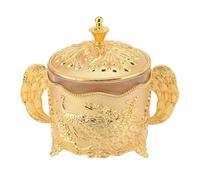 Depisuta Bol en Sucre en Verre avec Couvercle et Cuillère pour le Restaurant de Restaurants de Restauration à Domicile avec Conception Européenne de Style Vintage pour les Herbes de Bonbons Stockage