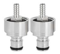 Depisuta Bouchon de Carbonatation de Type à Bille, Pointe de 5/16 Pouces, Bagues d'étanchéité en Silicone, Meilleur Goût, 2 Pièces Argentées, Bouteilles de Boissons Gazeuses en PET, Résistance à la